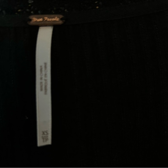 Free People Third Date Top Crochet Button Tie XS - Picture 7 of 11